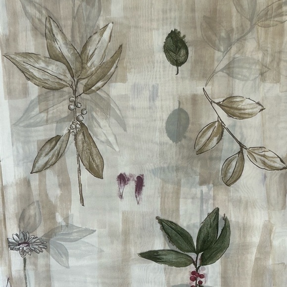 CROSCILL AUTUMN LEAVES SHEER SCARF VALANCE PANEL CURTAIN FABRIC 62 X 208 - Picture 4 of 10